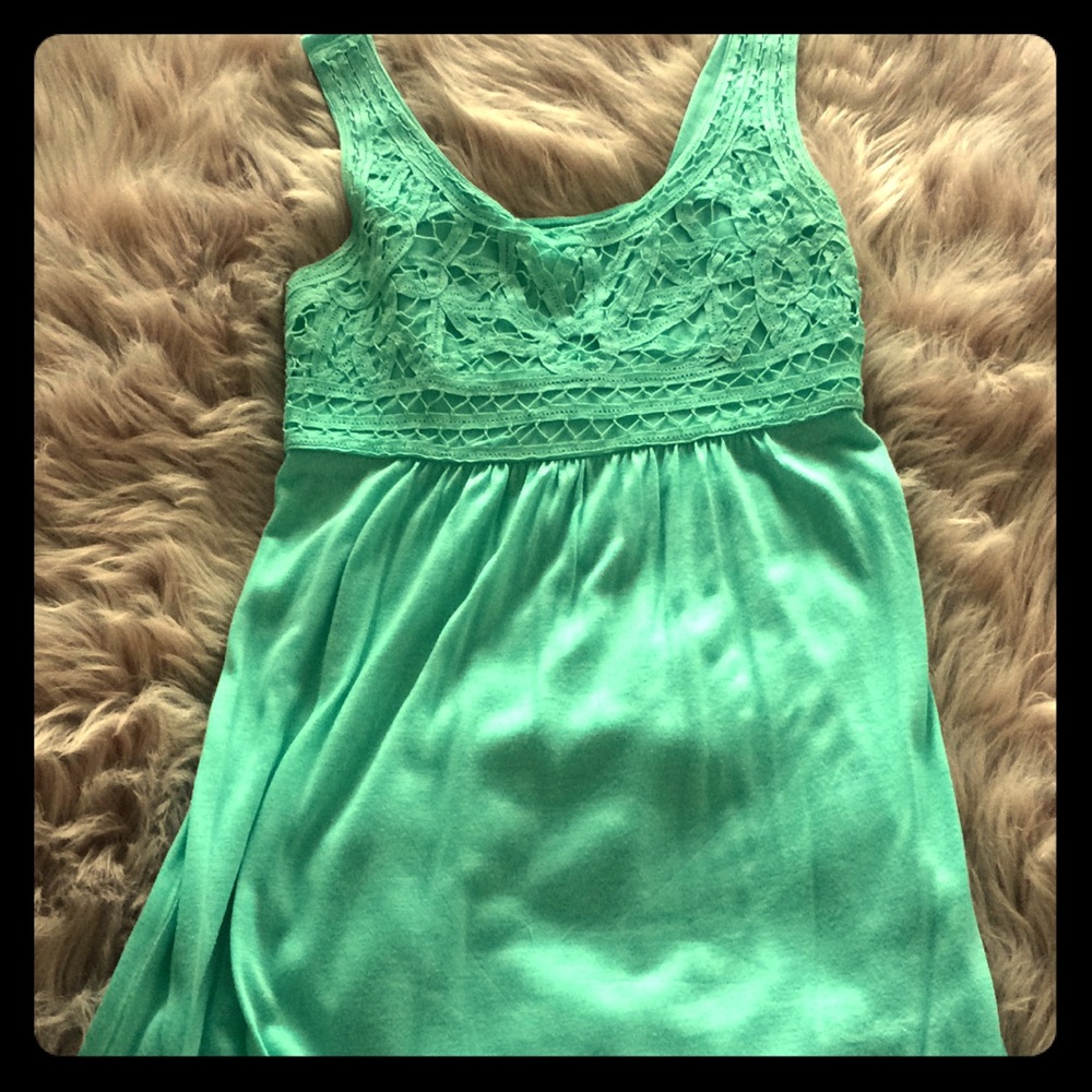 Strapless A-Line Dress With Lace Overlay